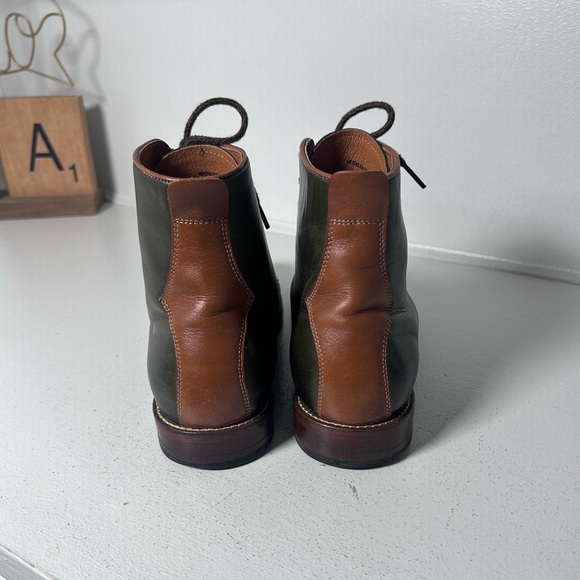 Penny Luck Leather Lace-Up Boots Men’s 9 | Vintage Inspired Cap Toe Ankle Boots - Picture 5 of 8